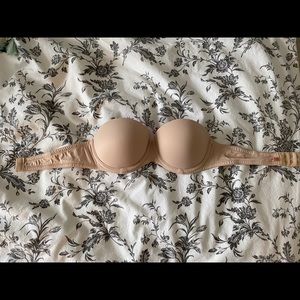 Pink Victoria’s Secret strapless push up bra
